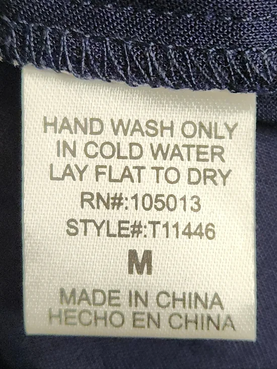 Savanna Jane Navy Floral Embroidered Tie-Strap Tank Top Size Medium NWT - Picture 5 of 11